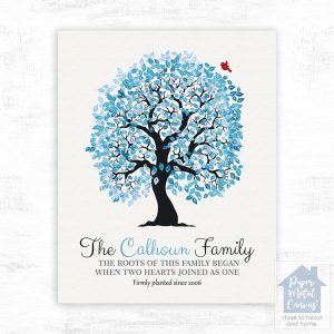 Artful Tree Anniversary Wall Plaque Gift for Couple LTC-1264