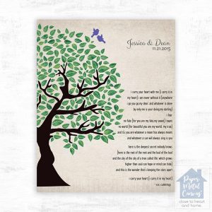 Half Olive Tree 10th Anniversary Wall Plaque Gift for Couple LTC-1277