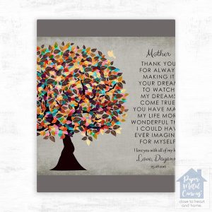 Late Spring Tree Wedding Wall Plaque Gift for Mother LTC-1314