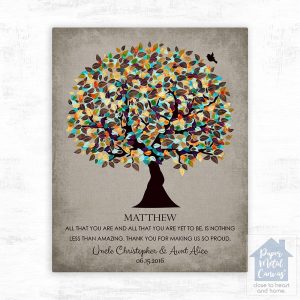 Autumn Tree Graduation Wall Plaque Gift for Nephew LTC-1324