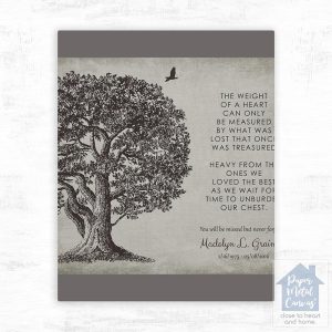 Oak Tree Memorial Wall Plaque Gift for Bereaved Family LTC-1328
