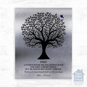Tin Tree Silhouette Wedding Wall Plaque Gift for Father LTC-1351