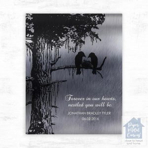 Tin Dark Sequoia Tree Memorial Wall Plaque Gift for Bereaved Parents LTC-1356