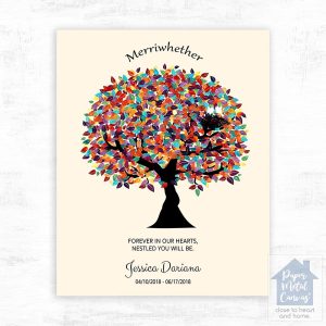 Colorful Spring Tree Memorial Wall Plaque Gift for Bereaved Parents LTC-1362