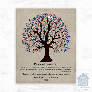 Curly Tree Wedding Wall Plaque Gift for Pastor LTC-1457