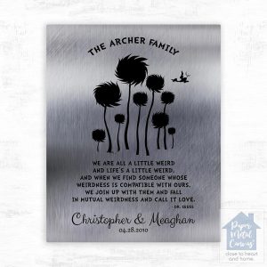 Tin Cypress Tree 10th Anniversary Wall Plaque Gift for Couple LTC-1469