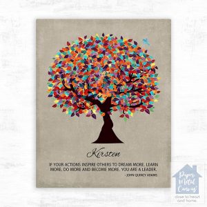 Colorful Spring Tree Leadership Appreciation Wall Plaque Gift for Mentor LTC-1472