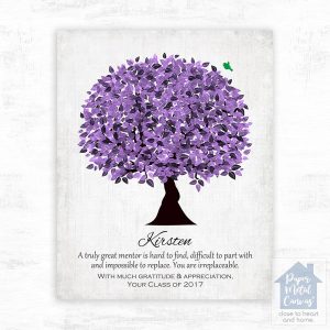 Purple Tree Leadership Appreciation Wall Plaque Gift for Mentor LTC-1477