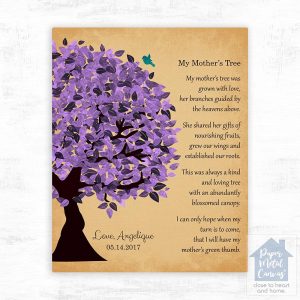 Half Purple Tree Mother's Day Wall Plaque Gift for Mom LTC-1478
