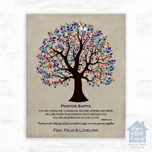 Curly Tree Appreciation Wall Plaque Gift for Pastor LTC-1494