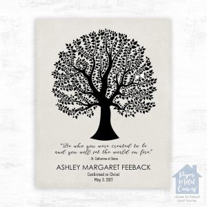 Curly Tree Faith Milestone Wall Plaque Gift for Child LTC-1506