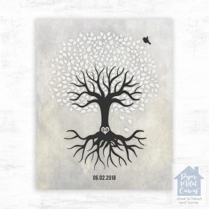 White Canopy Tree Anniversary Wall Plaque Gift for Couple LTC-1529