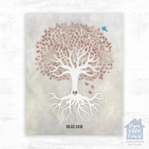 White Canopy Tree Anniversary Wall Plaque Gift for Couple LTC-1530