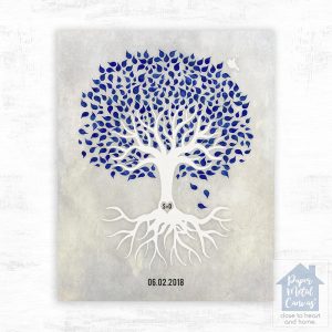 White Canopy Tree Anniversary Wall Plaque Gift for Couple LTC-1531