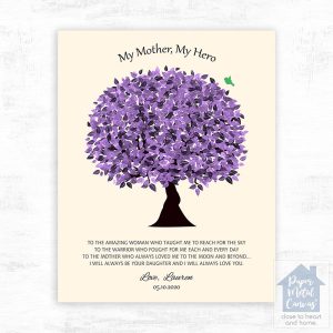 Purple Tree Mother's Day Wall Plaque Gift for Mom LTC-1551