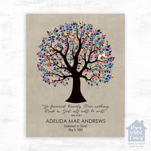 Curly Tree Faith Milestone Wall Plaque Gift for Child LTC-1560