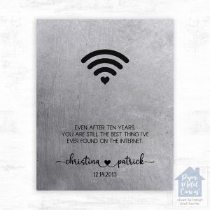 Platinum Couple Silhouette 20th Anniversary Wall Plaque Gift for Couple LTC-1570