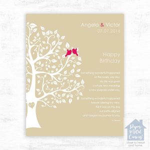 Half Curly Tree Spouse Birthday Wall Plaque Gift for Spouse LTC-1719