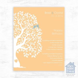 Half Artful Tree Spouse Birthday Wall Plaque Gift for Spouse LTC-1722