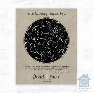 Star Map 10th Anniversary Wall Plaque Gift for Couple LTC-1735