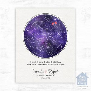 Star Map 6th Anniversary Wall Plaque Gift for Couple LTC-1754