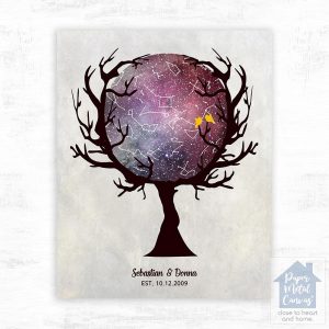 Star Map Anniversary Wall Plaque Gift for Couple LTC-1757