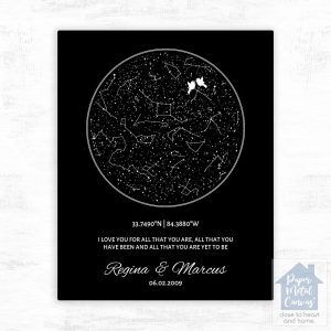 Star Map 10th Anniversary Wall Plaque Gift for Couple LTC-1761