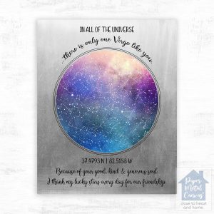 Tin Star Map Friendship Wall Plaque Gift for Friend LTC-1781