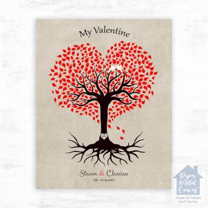 Heart Shape Tree Valentine's Day Wall Plaque Gift for Couple LTC-1815