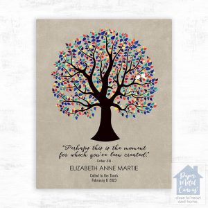 Baptism Tree Faith Milestone Wall Plaque Gift for Child LTC-1833