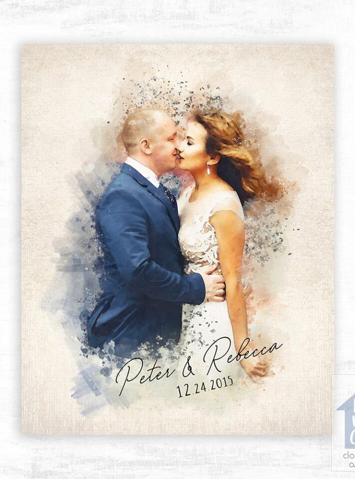 Elegant wedding couple