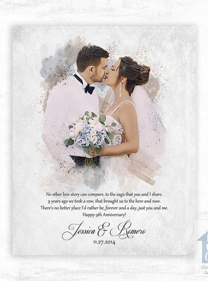 Elegant wedding couple