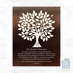 Bronze Olive Tree Leadership Appreciation Wall Plaque Gift for Doctor LTC-1866