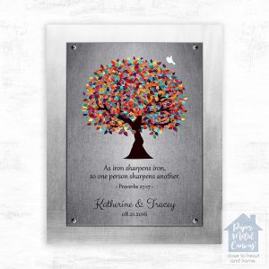 Iron Tree Silhouette 6th Anniversary Wall Plaque Gift for Couple LTC-1902