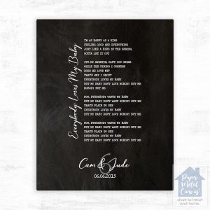 Iron Our Song Lyrics 6th Anniversary Wall Plaque Gift for Couple LTC-1922