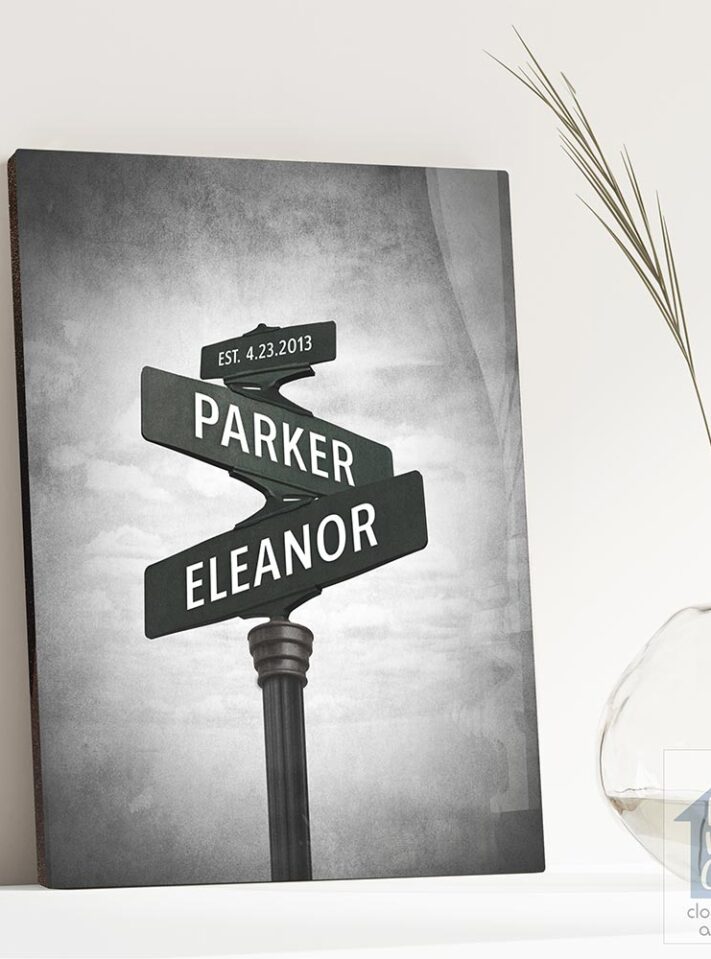 An old-Fashoned street sign for an intersection An old-Fashoned street sign for an intersection