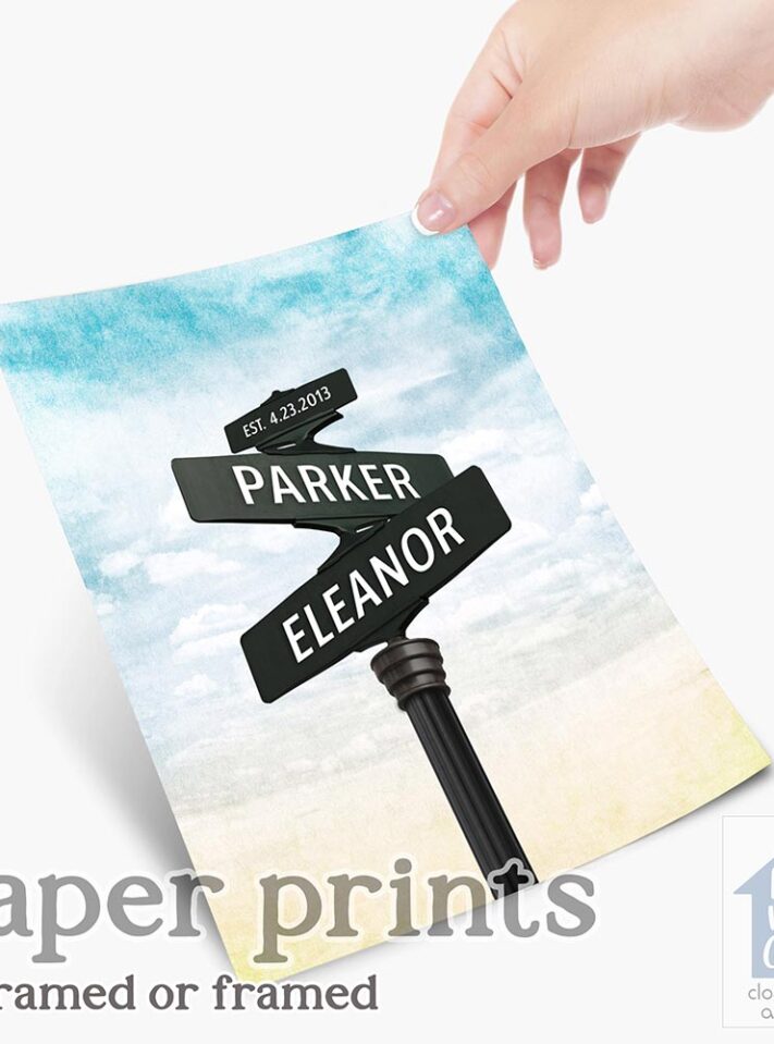 An old-Fashoned street sign for an intersection An old-Fashoned street sign for an intersection