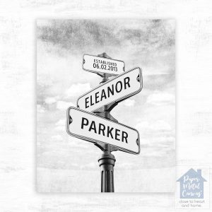 Crossroads Signpost 2nd Anniversary Wall Plaque Gift for Couple LTC-1937