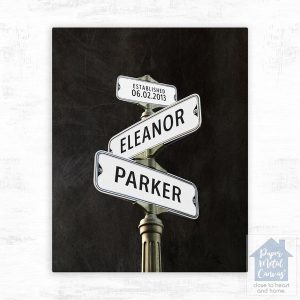 Iron Crossroads Signpost 6th Anniversary Wall Plaque Gift for Couple LTC-1946