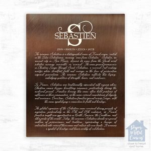 Bronze Surname Monogram and History Housewarming Wall Plaque Gift for Family LTC-2122