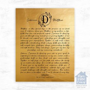 Gold Surname Monogram and History Housewarming Wall Plaque Gift for Family LTC-2124