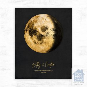 Gold Our Moon Phase Gold Anniversary Wall Plaque Gift for Couple LTC-2125