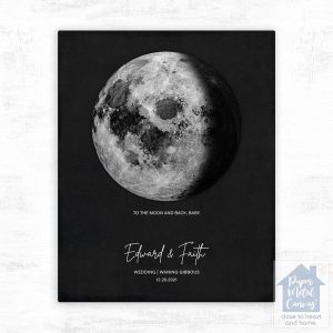 Tin To the Moon and Back Anniversary Wall Plaque Gift for Couple LTC-2126