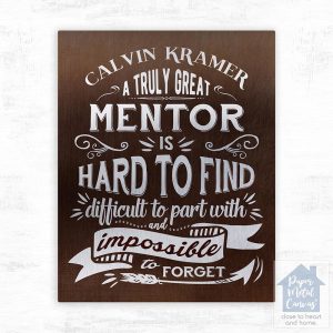 Bronze Truly Great Mentor Typography Retirement Wall Plaque Gift for Mentor LTC-2152