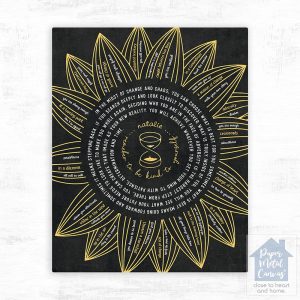 Hourglass Words of Encouragement for Her Divorce Wall Plaque Gift for Divorcee LTC-2154