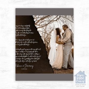 Bronze Wedding Photo and Vows 8th Anniversary Wall Plaque Gift for Couple LTC-2156