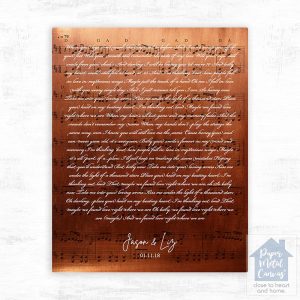 Copper First Dance or Wedding Reading 7th Anniversary Wall Plaque Gift for Couple LTC-2161