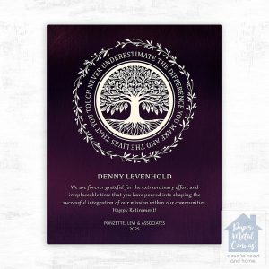 Tree of Life You Made a Difference Retirement Wall Plaque Gift for Employee LTC-2167