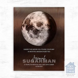 Bronze Sobriety Moon Phase When You Found Your Way Recovery Wall Plaque Gift for Recovering Alcoholic LTC-2170