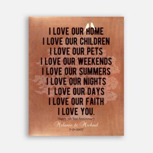 7 Year Anniversary Personalized Gift